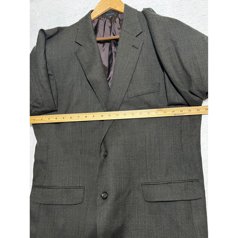 Lauren Ralph Lauren Men's 46R 100% Wool Coffee Brown Shepherd's Check Blazer - Picture 8 of 12